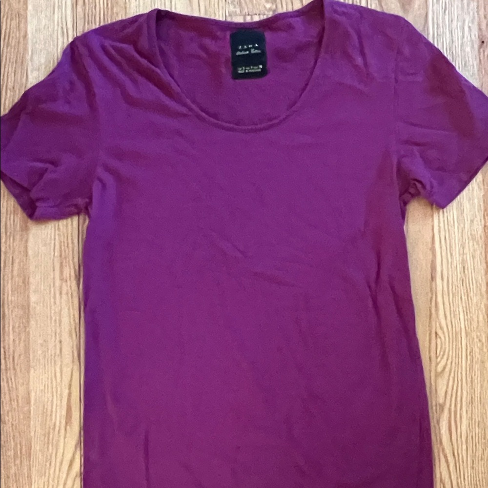 Zara Purple Short Sleeve Tee